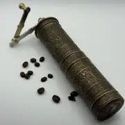 9" Handmade Manual Grinder Mill Coffee Beans Salt Pepper Spices (Antique Brass)