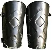 [MEER_CRAFT] Medieval Armour Bracer Blackened Steel Dragon Scale ARM Protection Gothic Style Bracers Halloween