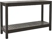 [Cambridge Casual] Solid Wood Alfresco Outdoor Console Table – Dark Brown Finish – Durable and Stylish Accent Plant Table for Patio, Deck, Porch, Garden, and Outdoor Spaces