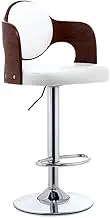 Computer Chair, Home Swivel Chair Retro Solid Wood Office Staff Chair Conference Simple Lifting Simple Chair Boss Chair Solid Lift Bar Stool Front Retro High Desk Chair,A