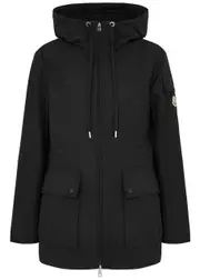 Moncler Leandro Hooded Shell Parka - Black - 1 (UK 10 / S) 1 (UK 10 / S)