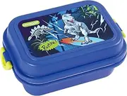 Children's Lunch Box with Compartments for Nursery, School, Snack Box, Lightweight for Boys and Girls, Theme: Dino, Multicoloured, Children