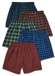 Wonder Nation Boys Tartan 5-Pack Boxers, Size Medium (8) NIB Lot Of 2 Packs