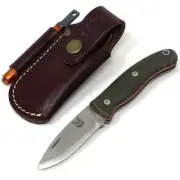 Mk III TBS Boar EDC Folding Pocket Knife - Scandi - Canvas Micarta