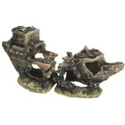 Aqua One 2 Piece Shipwreck Aquarium Ornament - Small (25x12.5cm)