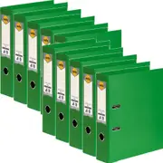 Marbig Linen Lever Arch File Folder PE A4 75mm Green Box 10