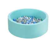 Kids Foam Ball Pit Play Pool 200 Balls Non Toxic Safety 90x30cm Blue Indoor