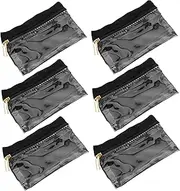 Beavorty 6pcs Travel Jewelry Bags: Jewelry Travel Bags with Zipper - Jewelries Organizer Pouch with Clear Window for Necklaces Bracelets Earrings