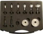 Dymaxion HMHTKIT8E - Hole Saw Set - 8 Piece HSS Metal - Electricians
