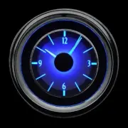 Dakota Digital 55-56 Chevy Black Clock w/Blue LED For VHX Gauge Kit VLC-55C-K-B (for: Chevrolet)