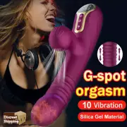 Realistic Heating Thrusting Dildo G Spot Clitoris Stimulator Sucking USB Sex Toy