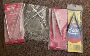 Circular Knitting Needles Lot Of 4: Boye, Susan Bates - 4.5mm, 5mm, 9mm, 10mm