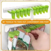 Wall Mount Seasoning Bag Storage Rack – Bagged Spice Bag Sealing Clip Holder