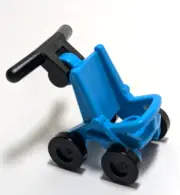 Lego - Minifigure Utensil - Blue Black, Baby Stroller / Carriage