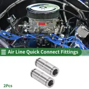 Push to Fittings 8mm/5/16" Straight Through Air Line Quick Connector Silver Tone