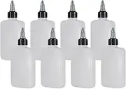 8 Pack Small Oil Squeeze Bottle for Camp Cooking 100ml, Twist Top Portable Liquid Dispenser Bottles Pack, Plastic Kitchen Squeeze Bottle, Camping Travel Size Soy Sauce Condiment Dispenser