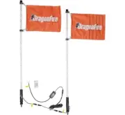 Dragon Fire Racing Clear, 4 ft., Pair Spiral LED Lighted Whips