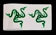 2 Razer STICKERS OEM Gaming Headphones Mouse Keyboard RGB Laptop Desktop Tower