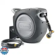Retractable Garden Hose Reel 5/8 in x 75 ft Upgraded UV Resistant Heavy Duty