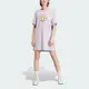 Adidas Tee Dress IN4139 女 連身洋裝 長版 亞洲版 休閒 復古 柔軟 棉質 舒適 穿搭 淺紫