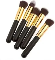 OFFIGAM 10pcs Professional Makeup Brush Set Premium Synthetic Cosmetic Tools for Foundation Blending Blush and Eyeliner Soft Silky Bristles for Daily Use