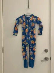 bonds zip Wondersuit Blue Flowers Sz 3 Bnwt K34