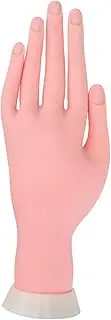 Gogogmee Nail Art Training Tool Bendable Fingers Fake Hand with Nail Tips Insertion for Salon Artists