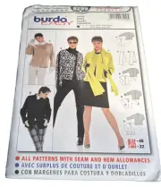 Burda 8299 sewing pattern, womens jacket and scarf, size 10-22