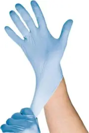 Nitrile Disposable Anti-Microbial Gloves, Blue 10 Pcs, S/M/L/XL