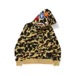 BAPE 1ST CAMO SHARK FULL ZIP HOODIE 元祖 黃迷彩 鯊魚外套S號