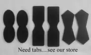 DIY Black Leather Attachment Tabs for Rings Loops on Bags Purses Straps Handles
