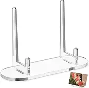 ULDIGI Transparent Storage Rack Easel Display Case Display Cabinet Plate Display Stands Plate Stands for Display Small Display Stand Picture Holder Stand Small Stand Medal Stand Acrylic