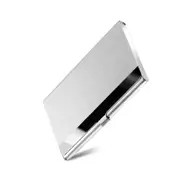 2Pcs Office Stainless Steel Metal Business Card Box Exhibition Storage Id & Document Holders
