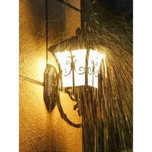 太陽能壁燈家用戶外歐式陽臺大門口室外墻壁燈花園別墅防水庭院燈