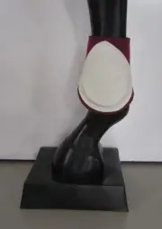 Horse Back or Fetlock Boots AUSTRALIAN MADE Burgundy & White Pick your size