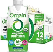 Orgain Organic Nutritional Shake, Vanilla Bean - Meal Replacement, 16g Protein, 21 Vitamins & Minerals, Gluten Free, Soy Free, Kosher, Non-GMO, 11 Ounce, 12 Count (Packaging May Vary)