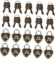 Tofficu 300pcs Heart Shaped Padlocks with Keys Lock with Key Durable Heart Lock for Diaries Jewelry Boxes for Bridges