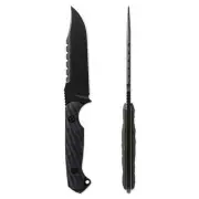 Toor Knives Crewman Fixed Blade Knife, Bomber Black