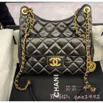 正品現貨 CHANEL 香奈兒 23C 新款 油蠟皮 天貓精靈 HOBO 鏈條包 單肩包 斜跨包 AS3690