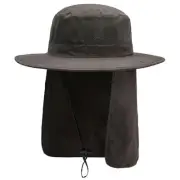 Fisherman Sun Hat UPF 50+ Protection Wide Brim Hat with One Size Army Green
