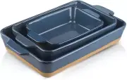 Baking Dish Set, 9x13 Baking Dish, Large Casserole Dish Set, Ceramic Lasagne...