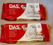 2 packages DAS Air Dry Modeling Clay, White, 2.2 Pounds each