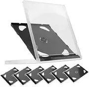 COHEALI 6Pcs CD Cases Transparent Disc Storage Organizers Durable and Practical Holders for Home for Music Games and Discs CD Storage Box