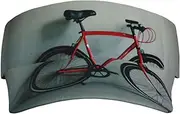 Retro Bicycle Pattern Print Sunscreen Visor Hats for Women Men Adjustable Empty Top Beach Cap Hat Adults Outdoor Sports Black, Black, One Size