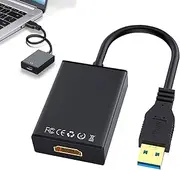 1 Pcs USB to HDMI Adapter, HDMI to USB Cable, HDMI Cables to USB 3.0, 1080P Video Graphics Cable Converter with Audio for PC Laptop Projector HDTV Compatible with Windows XP 7/8/8.1/10