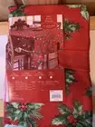 St. Nicholas Square Holly Printed Tablecloth Christmas 60" x 84" NWT