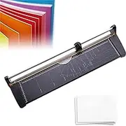 A2 Manual Paper Cutter - 60cm Wide Heavy Duty Guillotine Trimmer For Craft Paper, Cardstock, Photos, Resistant Steel Base | Precision 1mm Cut (10 Sheets) | Rotary Paper Cutter for Printing Shop School