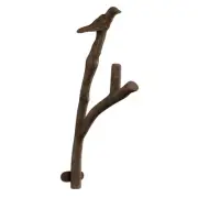 Decorative Bird on Tree Branch Hook-Cast Iron Shabby Chic Rustic Wall Mount H...