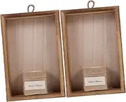 Yardenfun 2pcs Wooden Wall Planter Vase Rustic Farmhouse Wall Hanging Basket Decor for Flower Arrangement Material for Home Decoration and Storage