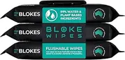 Bloke Wipes Flushable Wipes For Men (3 Pack, 120 wipes) Mint & Eucalyptus Scent, Biodegradable Wipes. Great flushable wet wipes to use for body, face, or hygiene puposes.